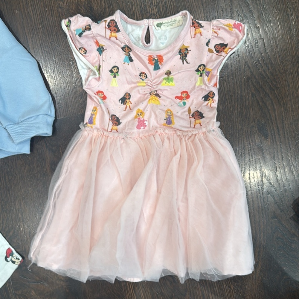 Bundle of 2T Disney themed clothes. Brands include Monica and Andy and Gap. - Picture 7 of 14
